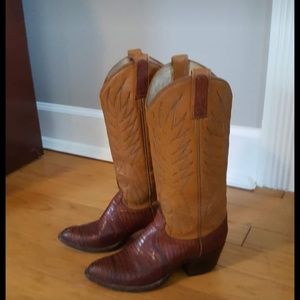 Vintage Dan Post Lizard skin boots